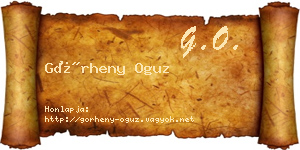 Görheny Oguz névjegykártya